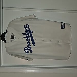 Majestic Cooperstown Collection Jackie Robinson, SMOKE DAMAGE, XL